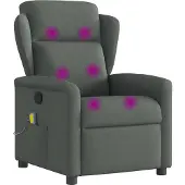 Syfax Massage-Relaxsessel, Stoff, Dunkelgrau