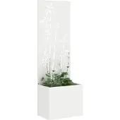 Syfax Garten Sichtschutz-Leinwand Floral Weiß 50 x 150 cm