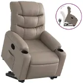 Syfax Relaxsessel mit Aufstehhilfe Cappuccino Kunstleder