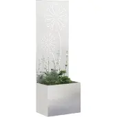 Syfax Garten Sichtschutz-Leinwand Silber 50 x 150 cm Edelstahl