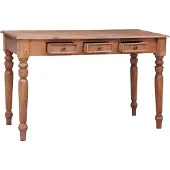 The Living Store Schreibtisch mit Schubladen 117x57x75 cm Altholz Massiv