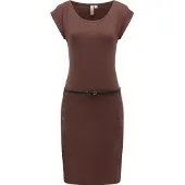 Ragwear Sommerkleid "Sommerkleid Tagg", Damen, Gr. XXL, N-Gr, braun (schwarz choco26), Obermaterial: 95% Viskose CV. 5% Elasthan EL., Kleider Sommerkleid