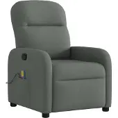 Syfax Massage-Relaxsessel, Stoff, Dunkelgrau