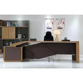 Xl Moebel Gmbh Moderner Holz-Schreibtisch in Schwarz mit eleganter Optik