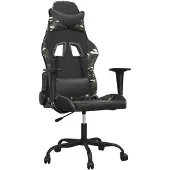 Syfax Gaming-Stuhl mit Massagefunktion Schwarz Tarnfarben Kunstleder