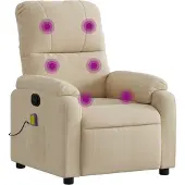 Syfax Massagesessel Creme Mikrofasergewebe