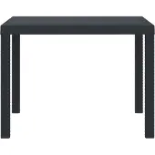 Syfax Gartentisch Anthrazit 100 x 100 x 73 cm Poly-Rattan