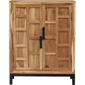 Syfax Sideboard Massivholz Akazie 60x35x76 cm Braun
