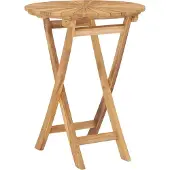 Syfax Gartentisch Klappbar Ø 60 cm Massivholz Teak