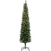 Syfax Künstlicher Weihnachtsbaum Schlank 300 LEDs 210 cm