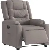 Syfax Relaxsessel Elektrisch Taupe Stoff