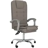Syfax Bürostuhl mit Massagefunktion Taupe Stoff