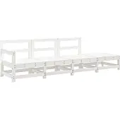 Sonstiges 4-tlg. Garten-Lounge-Set Weiß Massivholz Kiefer