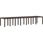 Syfax Gartentisch Braun 400 x 100 x 73 cm Poly-Rattan