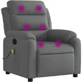 Syfax Massagesessel Dunkelgrau Stoff