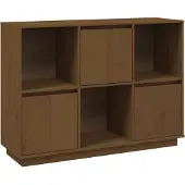 Syfax Sideboard Honigbraun 110,5x35x80 cm Massivholz Kiefer