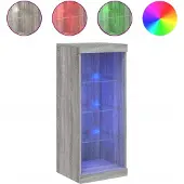 Syfax Sideboard mit LED-Leuchten Grau Sonoma 41x37x100 cm