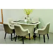AEA Esstisch Esszimmer Designer Polster Luxus Tisch Tische 160x90cm Esstische Leder
