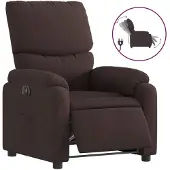 Syfax Relaxsessel Elektrisch Dunkelbraun Stoff