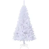 Syfax Künstlicher Weihnachtsbaum mit Dicken Zweigen Weiß 120 cm PVC