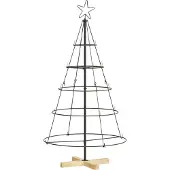 Syfax Weihnachtsdeko mit Ständer Schwarz 126 cm Stahl