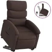 Syfax Relaxsessel mit Aufstehhilfe Dunkelbraun Stoff