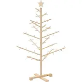 Syfax Holz Weihnachtsbaum Natur 125 cm Massives Kiefernholz