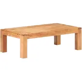 Syfax Couchtisch 110x60x35 cm Massivholz mit Honigfarbenem Finish