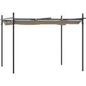 Syfax Pergola mit Schiebedach Taupe 295x292x230 cm