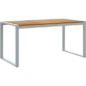 Syfax Gartentisch Grau 160 x 80 x 75 cm Massivholz Akazie