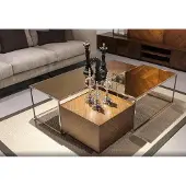 AEA Luxus Couchtisch Wohnzimmermöbel Holz mit Glas Design Modern