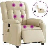 Sonstiges Massagesessel Elektrisch Creme Stoff
