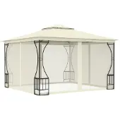 Syfax Pavillon mit Netz 300x300x265 cm Creme