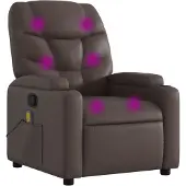 Syfax Massagesessel Braun Kunstleder
