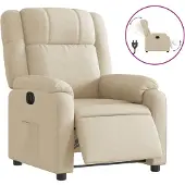 Syfax Relaxsessel Elektrisch Creme Stoff