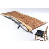 AEA Esszimmertisch Konferenztische Esstisch Epoxidharz Tisch Holz Braun