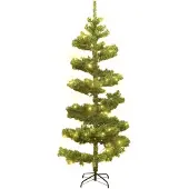 Syfax Spiral-Weihnachtsbaum mit Beleuchtung und Ständer Grün 180 cm