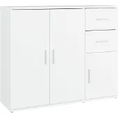 Syfax Sideboard Weiß 91x29,5x75 cm Holzwerkstoff