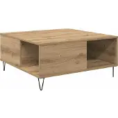 Syfax Couchtisch Artisan-Eiche 80 x 80 x 36,5 cm Holzwerkstoff