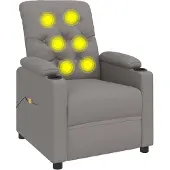 Syfax Massagesessel Taupe Stoff