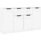 Syfax Sideboards 3 Stk. Weiß Holzwerkstoff