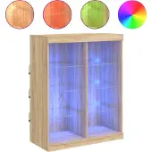 Syfax Sideboard mit LED-Leuchten Sonoma-Eiche 81x37x100 cm