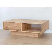 AEA Moderner Heller Wohnzimmer Couchtsch Brauner Holztisch Stilvolle Tische