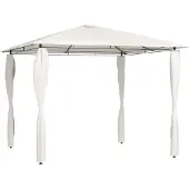 Syfax Pavillon mit Pfostenabdeckungen 3x3x2,6 m Creme 160 g/m²