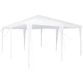 Syfax Party-Zelt Weiß 400 x 400 x 266 cm Polyethylen und Stahl