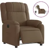 Syfax Relaxsessel Elektrisch Braun Stoff