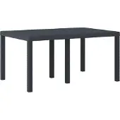Syfax Wetterfester Gartentisch Anthrazit 150 x 100 x 73 cm