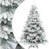 Syfax Künstlicher Scharnier-Weihnachtsbaum schneebedeckt
