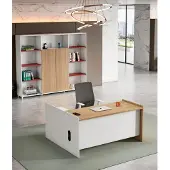AEA Schreibtisch Arbeitstisch Ecke Tisch Büromöbel Holz Weiß Bürotisch