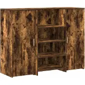 Syfax Empfangstheke Räuchereiche 135x50x103,5 cm Holzwerkstoff